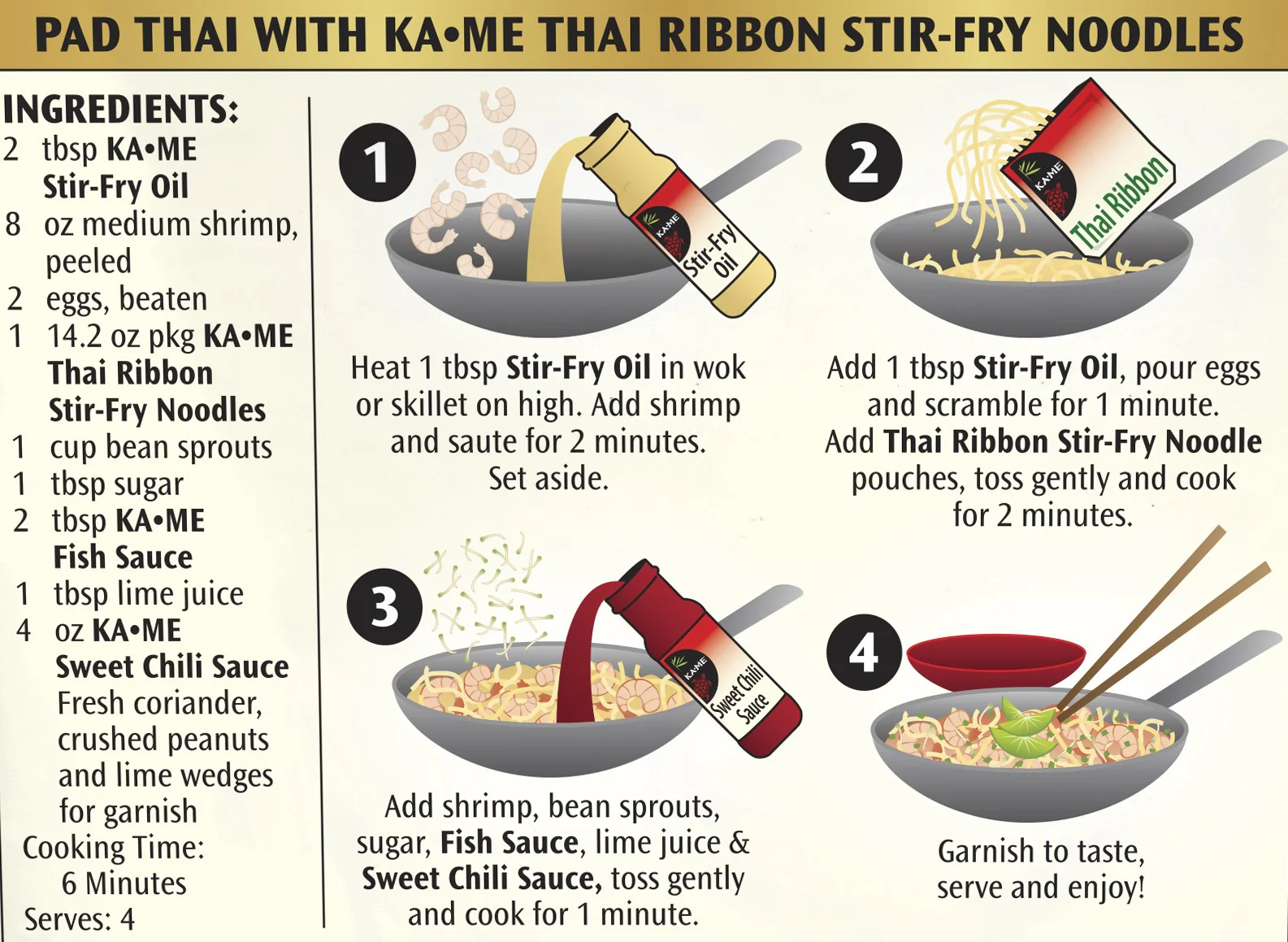 Thai Ribbon Stir Fry Noodles - Image 3